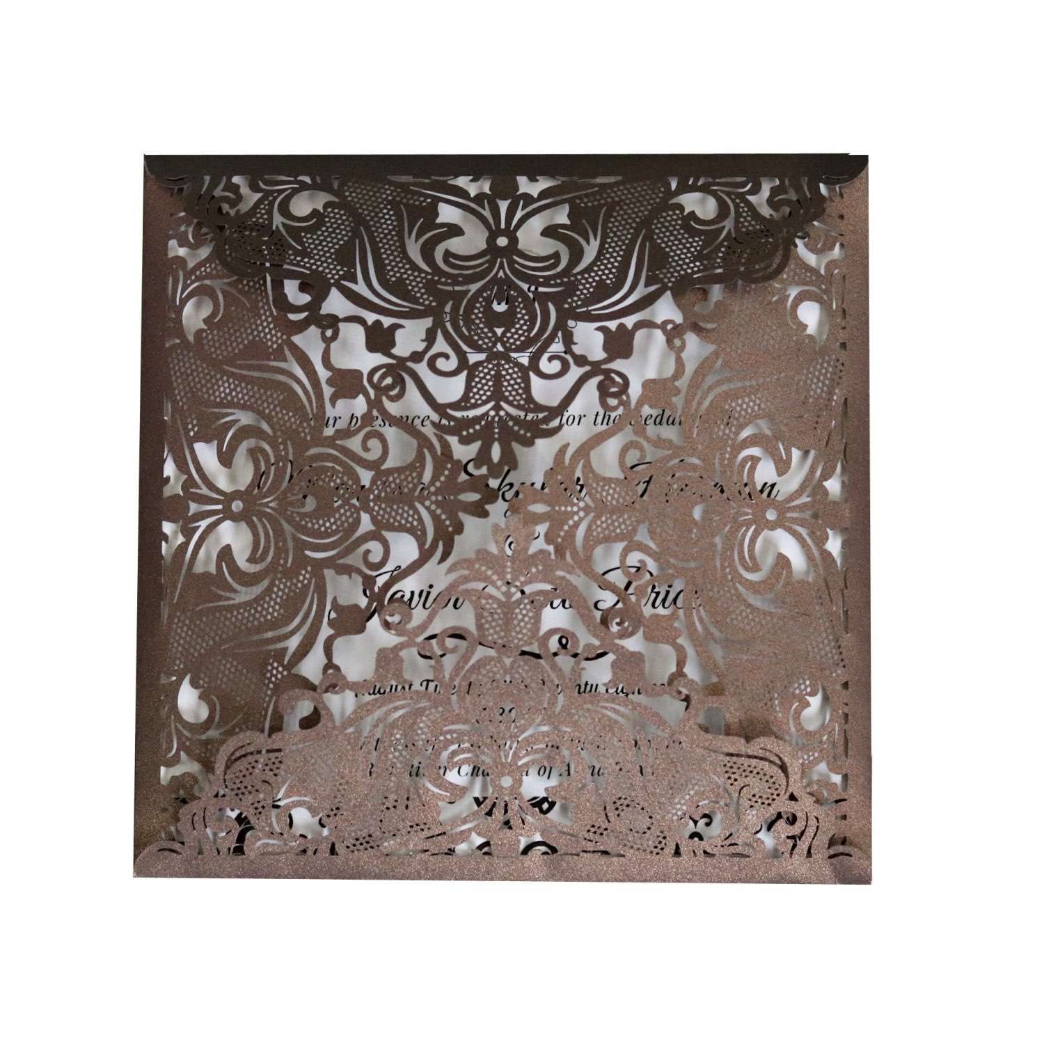 Laser Invitation Card Wedding Invitation Simple Style Holiday Cards